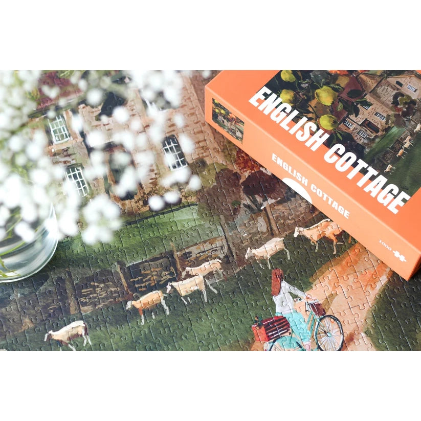puzzle piecely english cottage Ekaterina Zagorska 1000 pieces cosy campagne