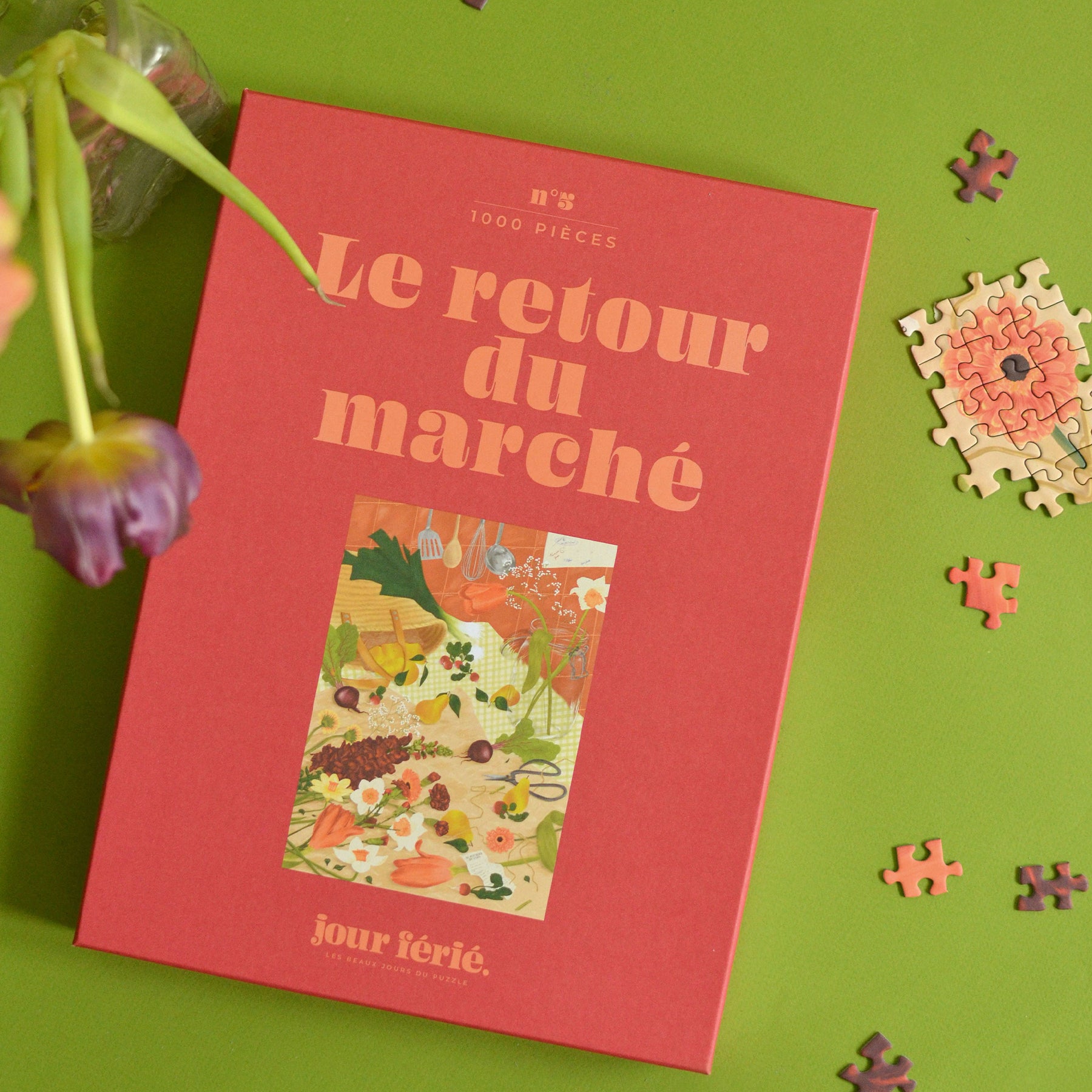 puzzle retour du marché jour férié 1000 pièces fruit fleur