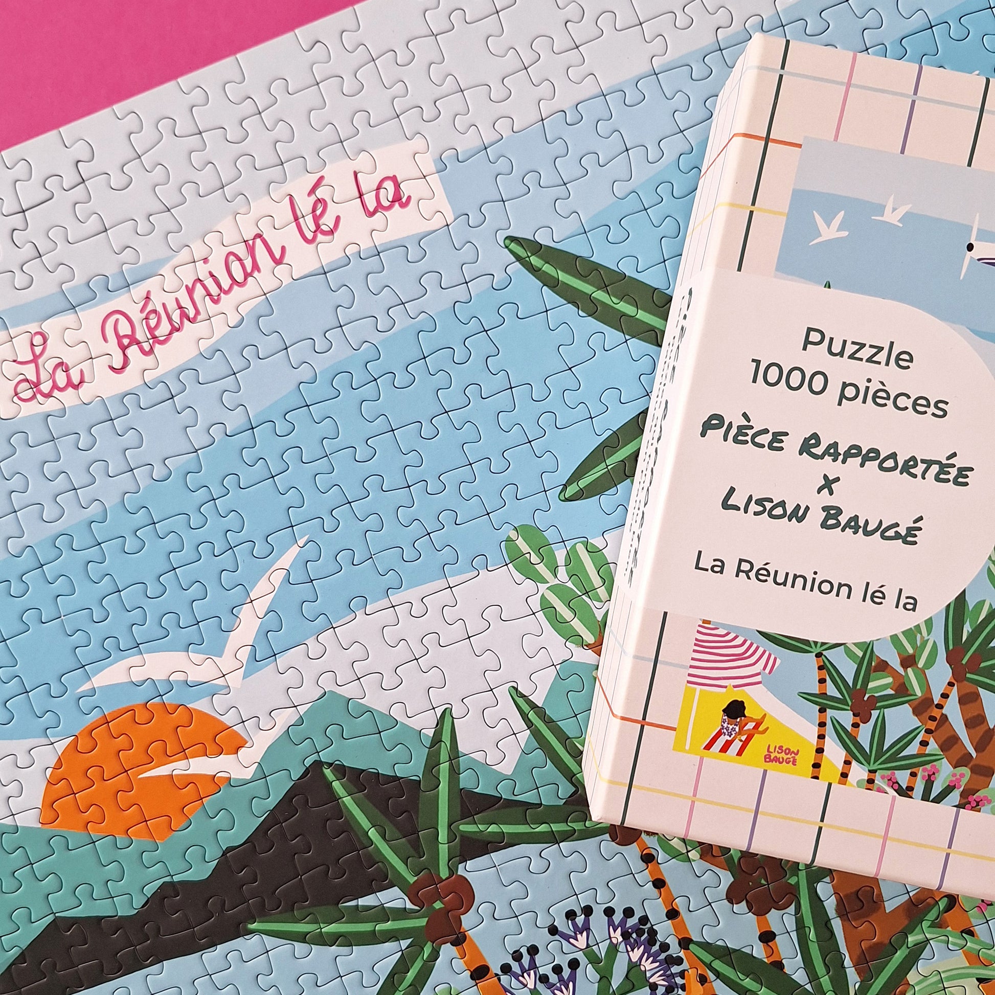 puzzle réunion lison baugé 1000 pièces pièce rapportée ile plage mer