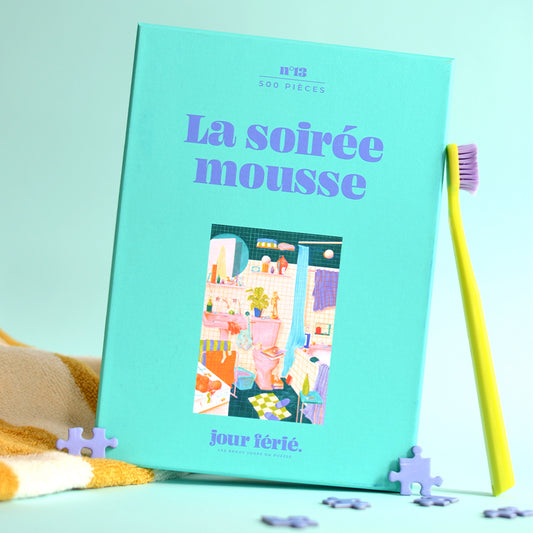 puzzle soirée mousse 500 pièces jour férié salle de bain