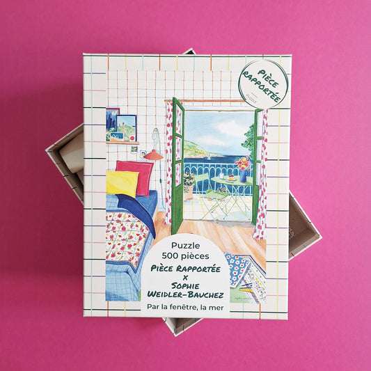 puzzle sophie wb weidler bauchez par la fenêtre la mer pièce rapportée 500 pièces