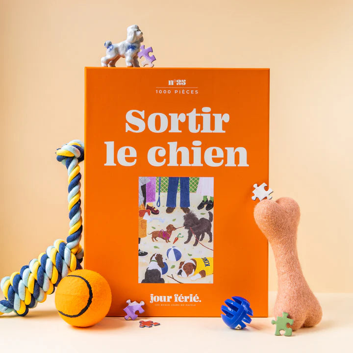 puzzle sortir le chien 1000 pièces jour férié