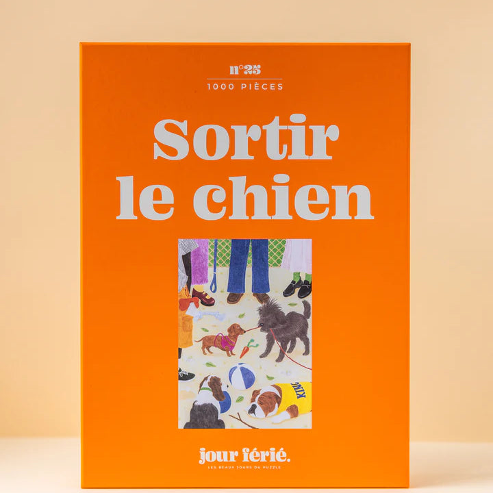 puzzle sortir le chien jour férié 1000 pièces made in france