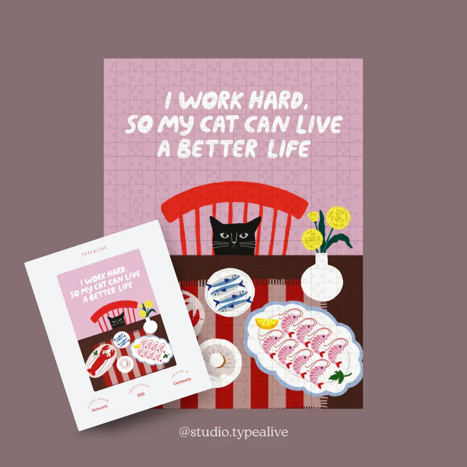 puzzle studio typealive better life cats 500 pièces chat cat artstudio