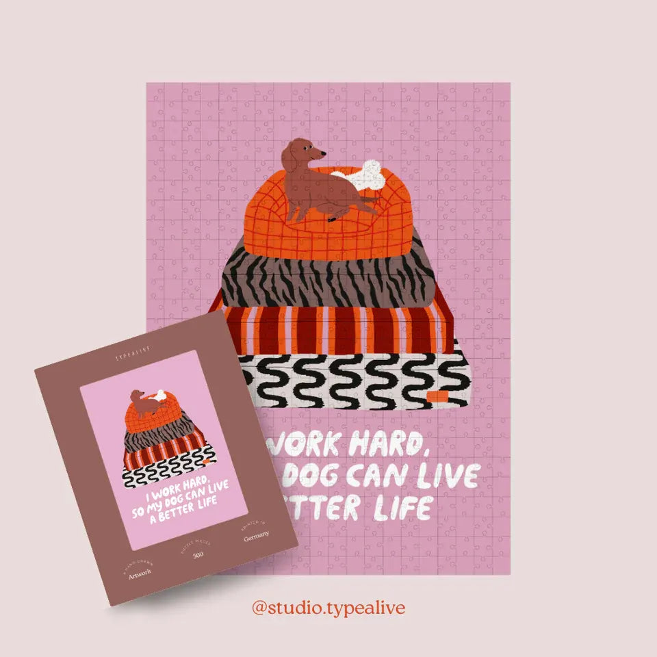 puzzle studio typealive better life dogs 500 pièces dog chien artstudio