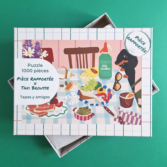 puzzle taxi brousse tapas y amigos food 1000 pièces pièce rapportée