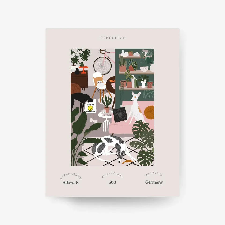 puzzle typealive dogupied 500 pièces chien plante