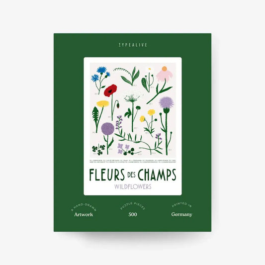 puzzle typealive wildflowers 500 pièces fleurs des champs