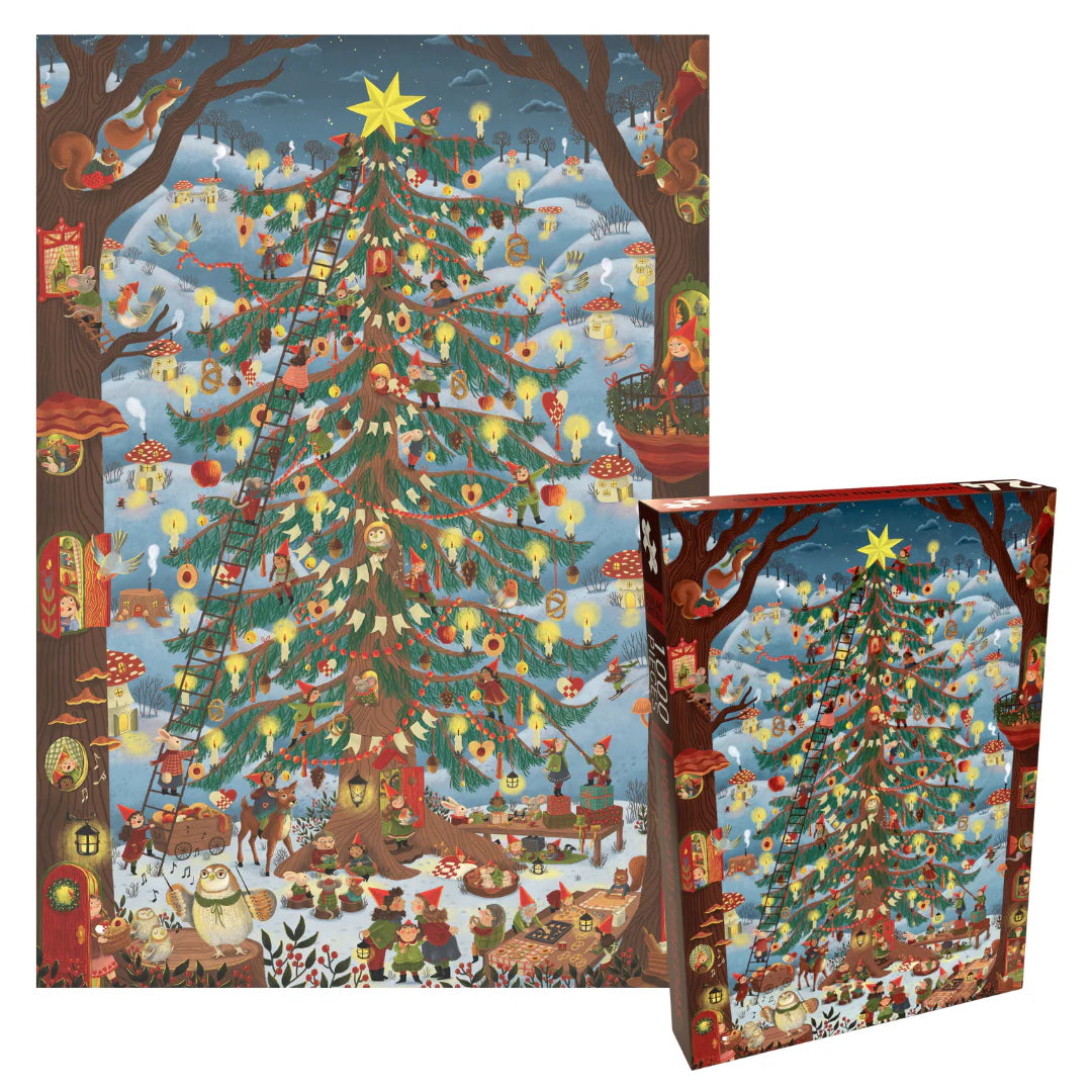 puzzle woodland christmas penny puzzle 1000 pièces foret sapin noel lutin