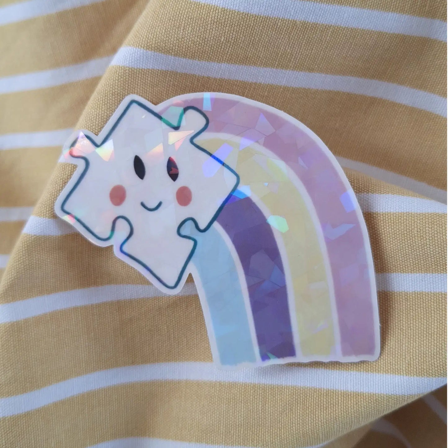 sticker arc en ciel puzzle