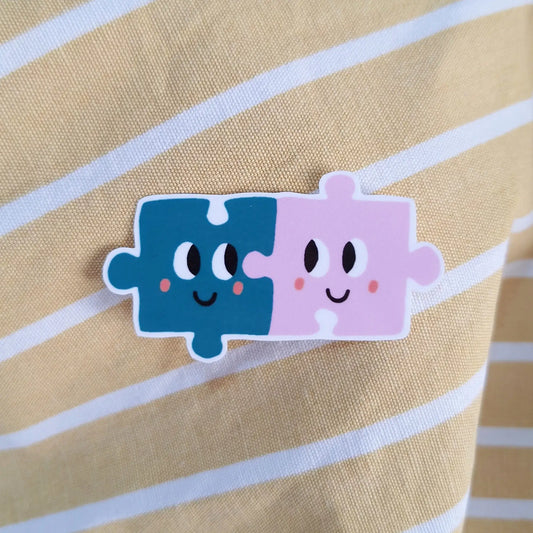 sticker coeur doigt puzzle love