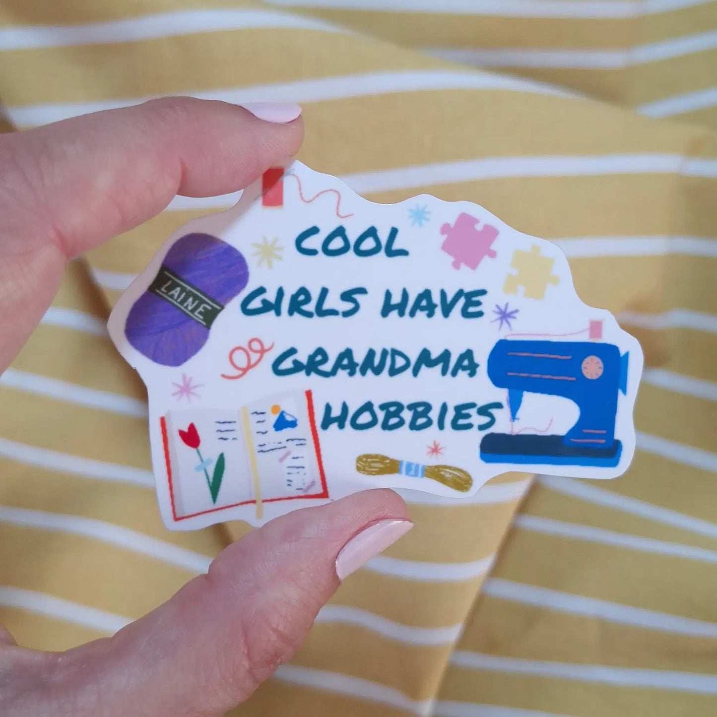 sticker cool girls have grandma hobbies journaling