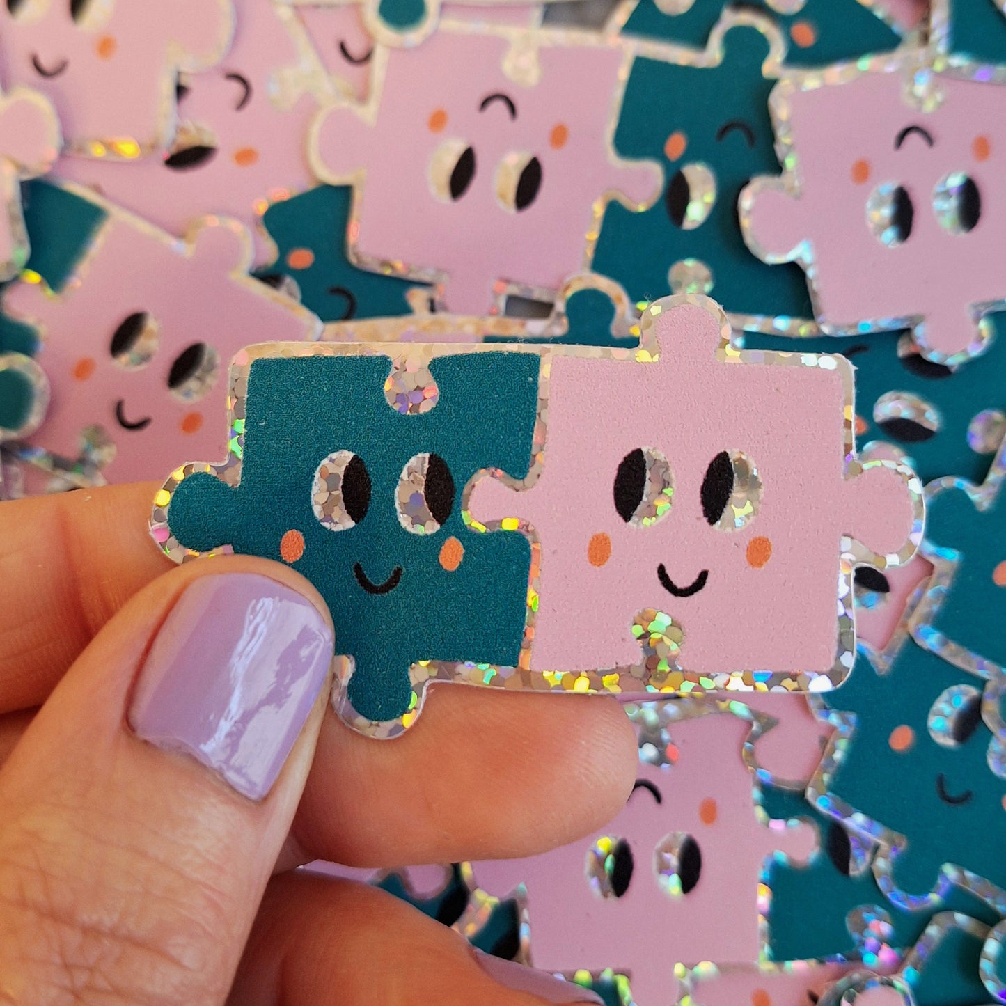 sticker amoureux pièce puzzle piece rapportée