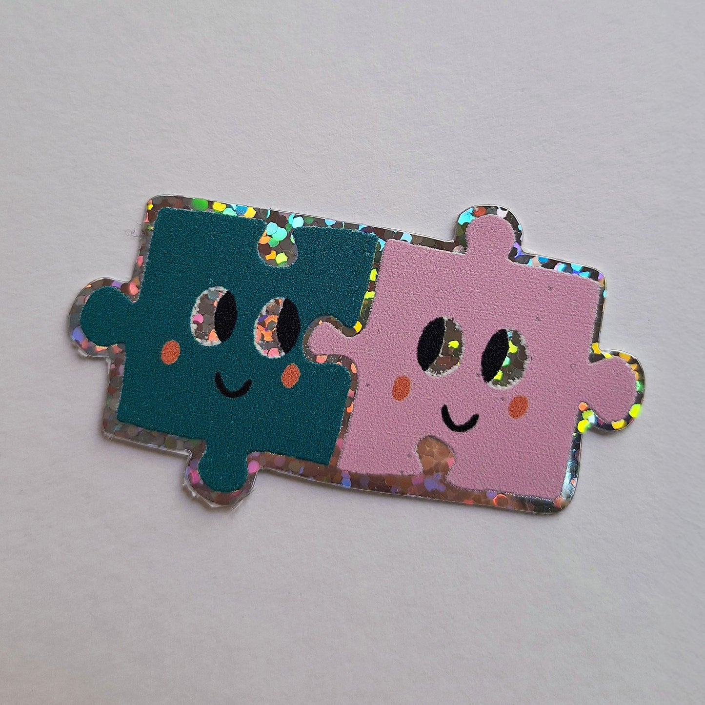 sticker amoureux puzzle piece rapportee