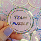 sticker team puzzle pièce rapportée